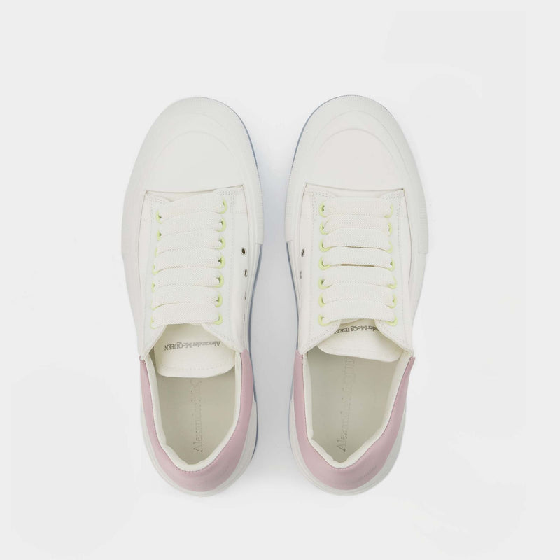 Oversized Sneakers - Alexander Mcqueen - White/Pink - Leather