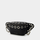 Biker Bumbag Belt Bag - Alexander Mcqueen -  Black - Leather