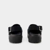 Mount Slick Sandals - Alexander Mcqueen - Black/Silver - Leather