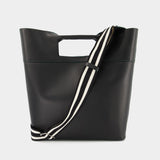 The Square Bow Ns Handbag - Alexander Mcqueen -  Black - Leather