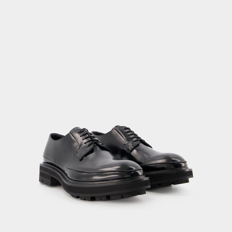 Oversized Loafers - Alexander Mcqueen -  Black - Leather