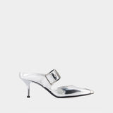 Punk Buckle Pumps - Alexander Mcqueen - Grey - Leather