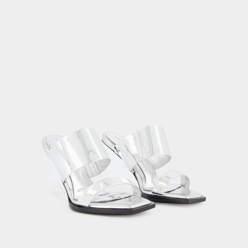 Sandals - Alexander Mcqueen - Silver - Leather