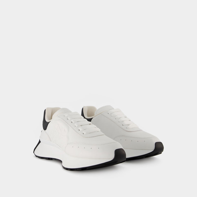 Oversized Sneakers - Alexander Mcqueen - White/Black - Leather