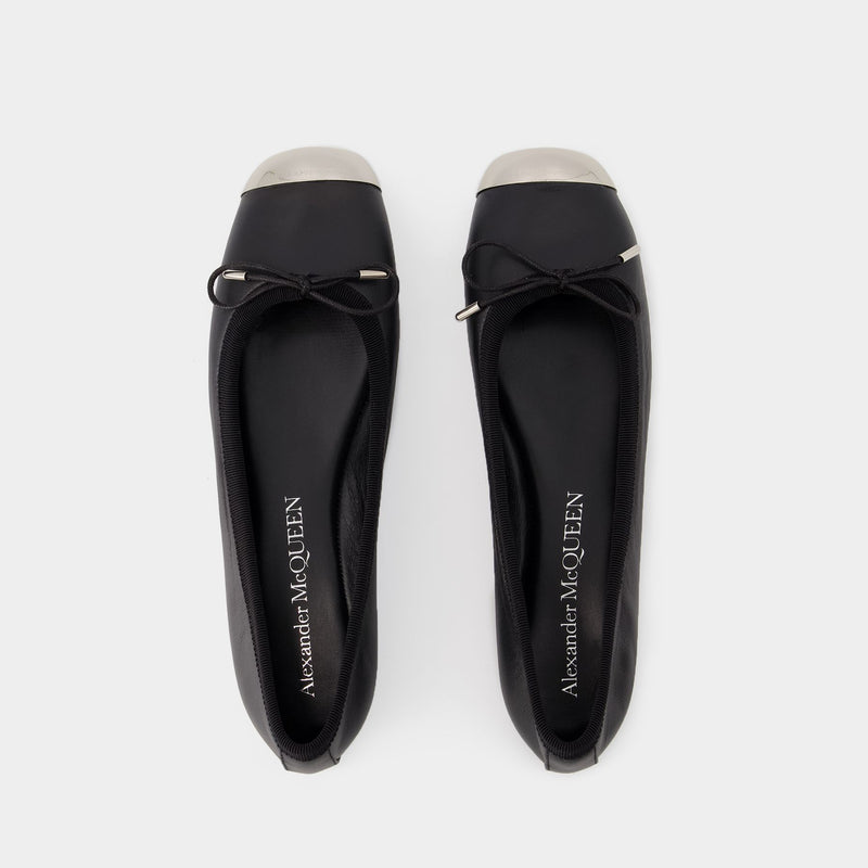 Punk Ballet Flats - Alexander Mcqueen - Leather - Black/Silver