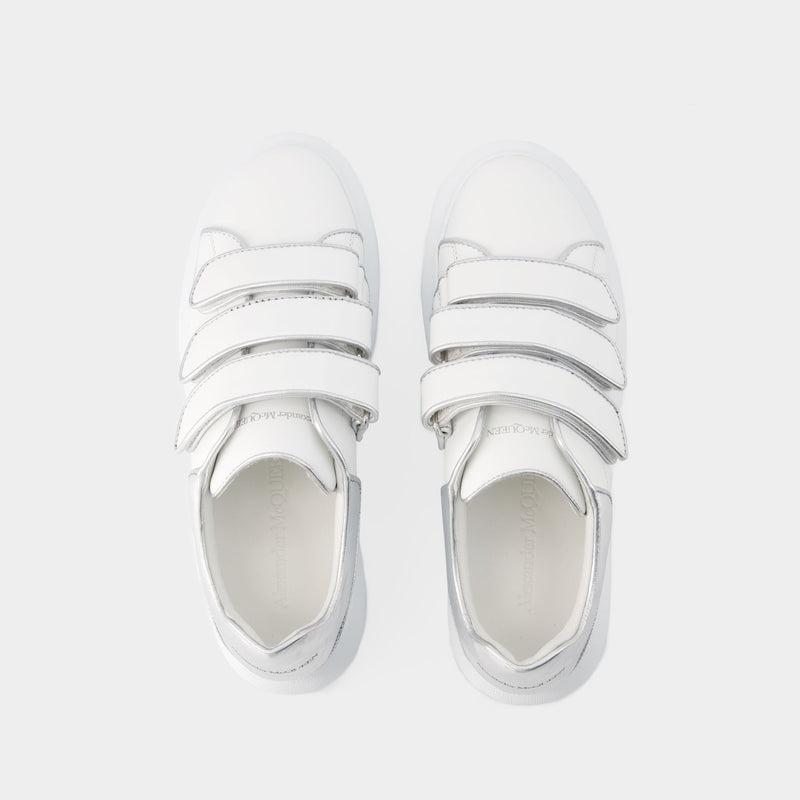 Oversized Sneakers - Alexander Mcqueen - Leather - White/Silver