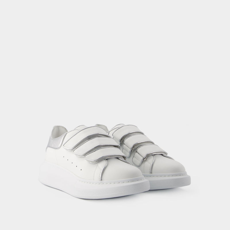 Oversized Sneakers - Alexander Mcqueen - Leather - White/Silver