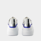 Oversized Sneakers - Alexander Mcqueen - Leather - White/Silver