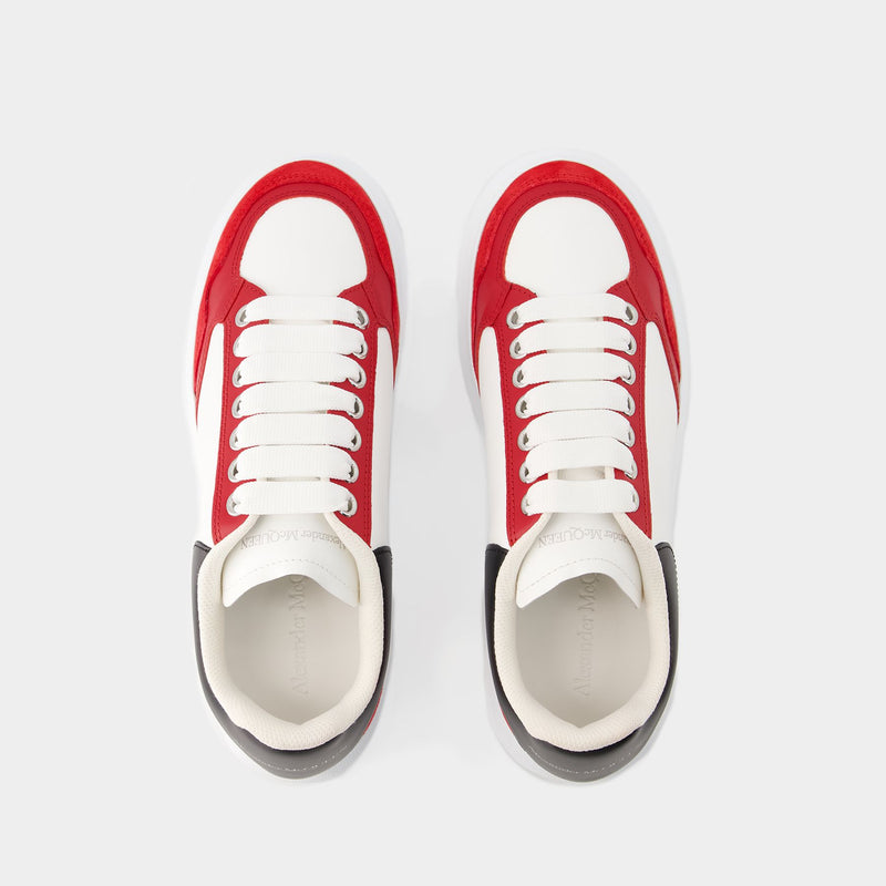 Oversized Sneakers - Alexander Mcqueen - Leather - White/Red