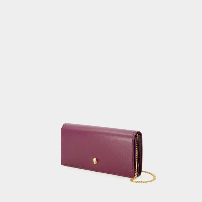 Wallet On Chain - Alexander Mcqueen - Leather - Burgundy