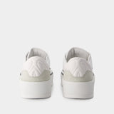 Oversized Sneakers - Alexander McQueen - Leather - White/Black