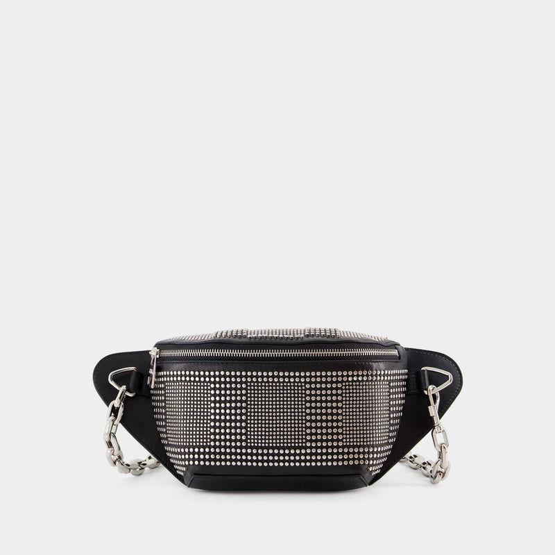 Biker Bumbag Belt Bag - Alexander McQueen - Leather - Black