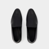 Metal Heel Loafers - Alexander McQueen - Leather - Black/Silver