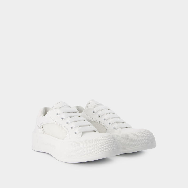 Deck Sneakers - Alexander McQueen - Calfskin - White