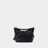 The Mini Peak Purse - Alexander McQueen - Leather - Black