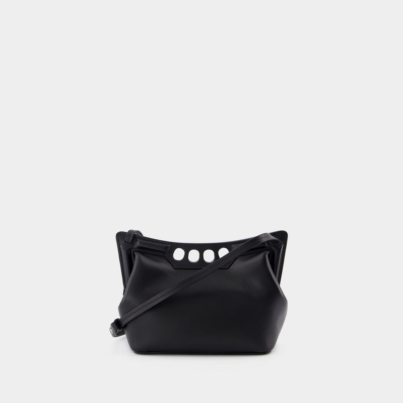 The Mini Peak Purse - Alexander McQueen - Leather - Black