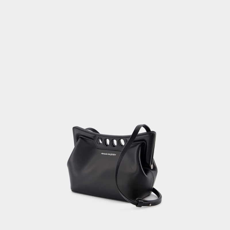 The Mini Peak Purse - Alexander McQueen - Leather - Black