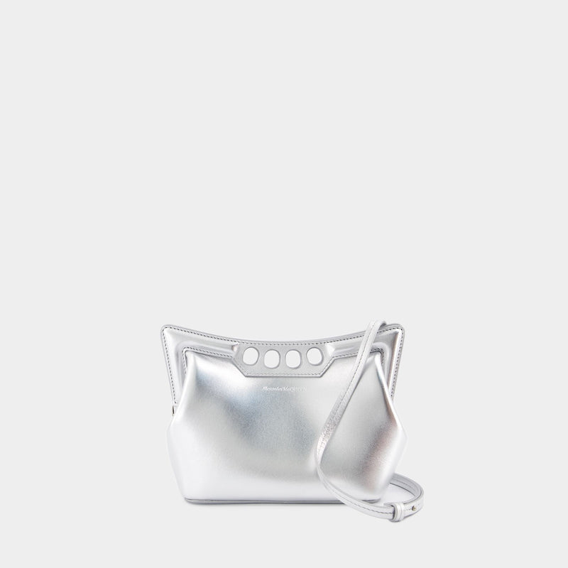 The Mini Peak Purse - Alexander McQueen - Leather - Silver