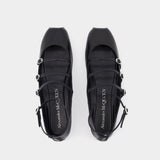 Cage Ballerinas - Alexander McQueen - Leather - Black