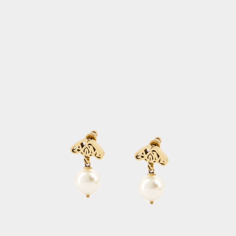 Seal Earrings - Alexander McQueen - Metal - Gold