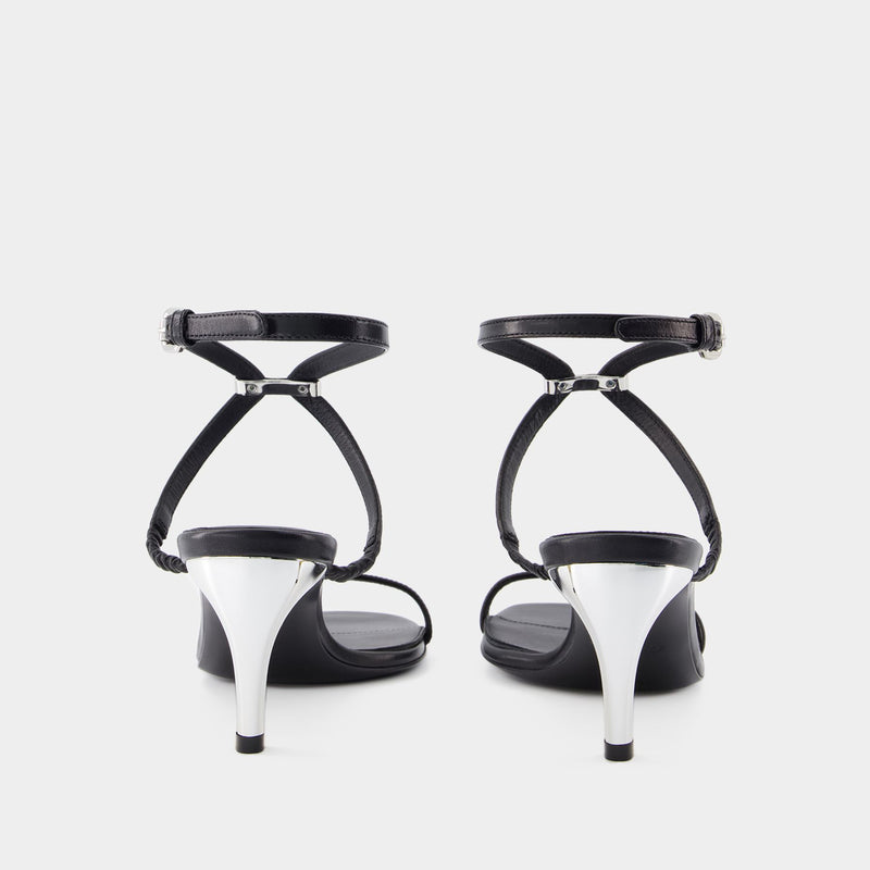 Armadillo Sandals - Alexander McQueen - Calfskin - Black