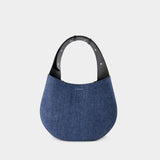 The Skull Hobo Bag - Alexander McQueen - Denim - Blue