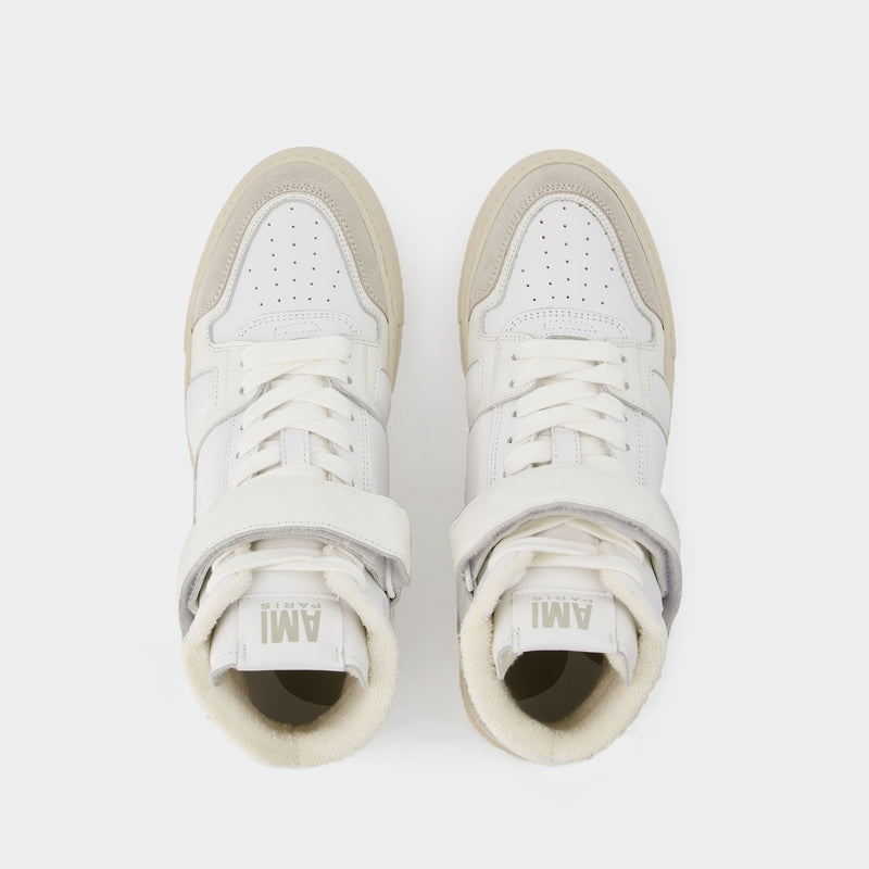 High-Top ADC Sneakers in White Leather