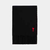 Ami De Coeur Scarf - AMI Paris - Wool - Black