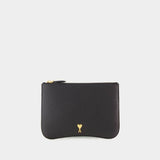 Paris Pouch - AMI Paris - Leather - Black