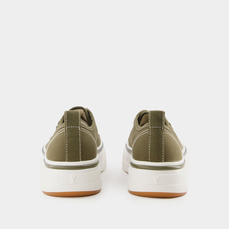 Low Top Ami 1980 Sneakers - AMI Paris - Cotton - Dark Olive