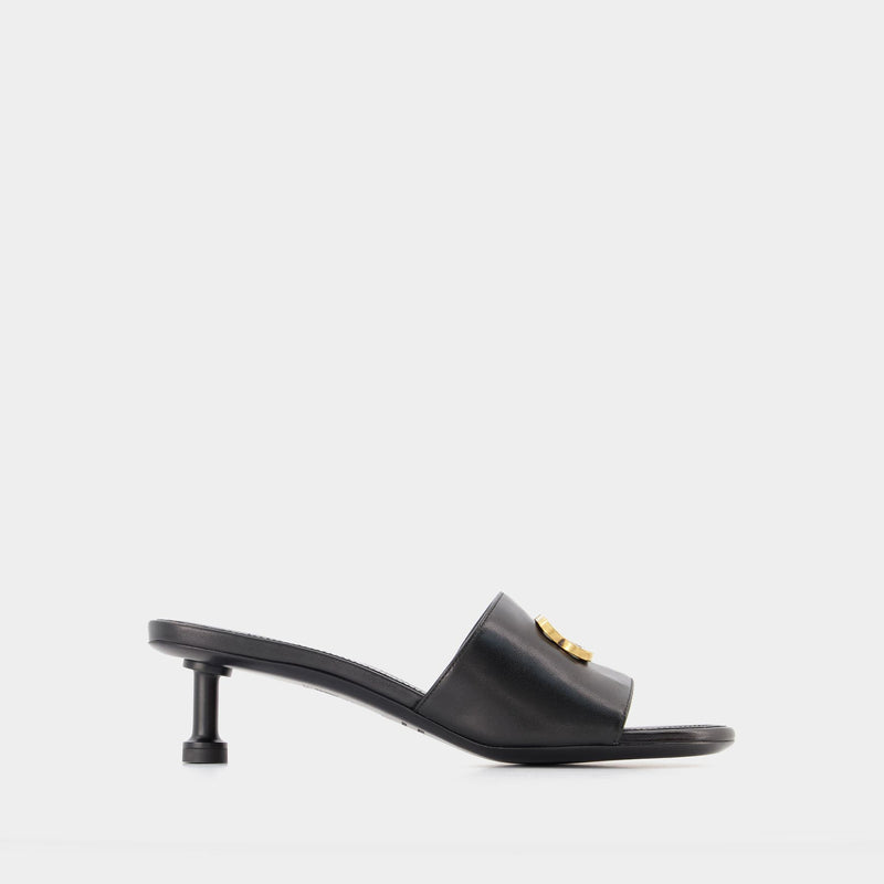 Groupie M50 Sandals - Balenciaga -  Black/Gold - Leather