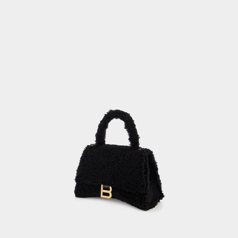 Hourglass S Bag - Balenciaga -  Black - Synthetic