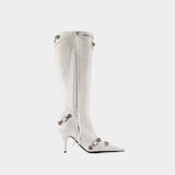 Cagole H90 Boots - Balenciaga - Leather - White