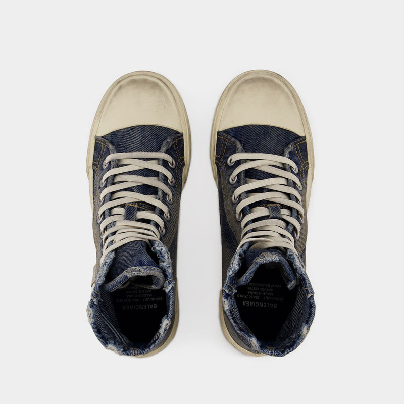 Paris High Top Sneakers - Balenciaga - Canvas - Mid 90
s Blue