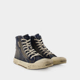 Paris High Top Sneakers - Balenciaga - Canvas - Mid 90
s Blue