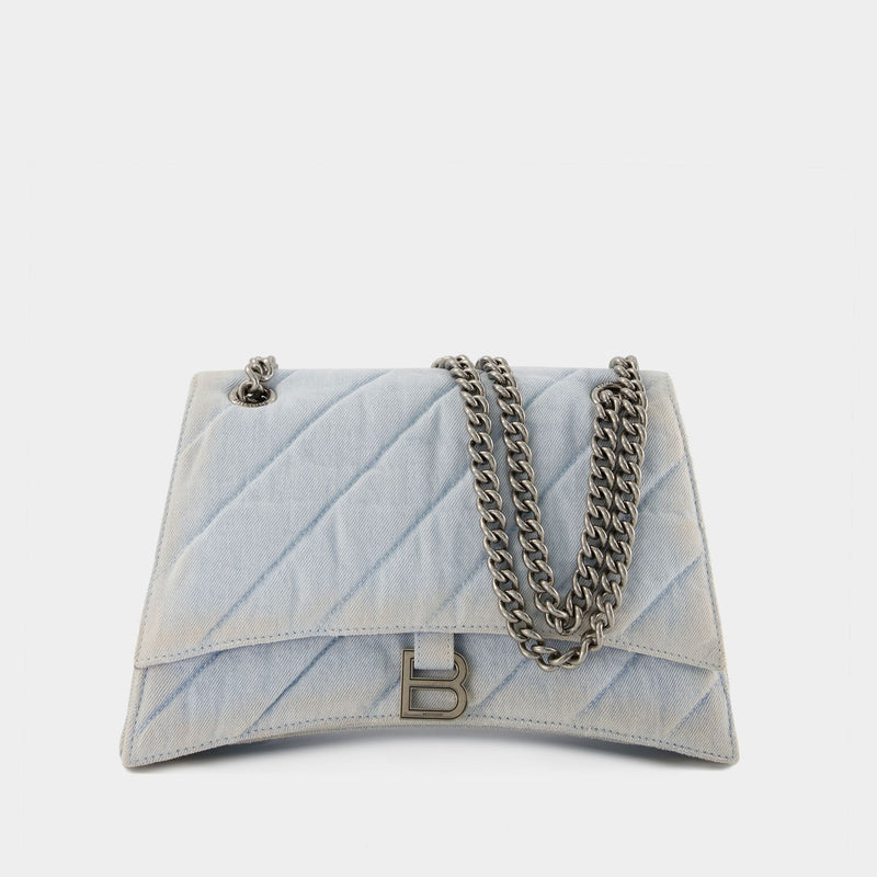 Hobo Crush M Bag - Balenciaga - Denim - Blue