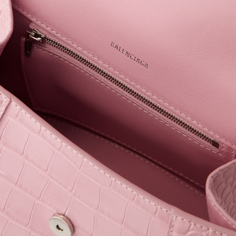 Hourglass Small Bag - Balenciaga - Leather - Powder Pink