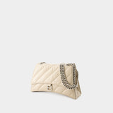 Crush Chain Hobo Bag - Balenciaga - Leather - Taupe