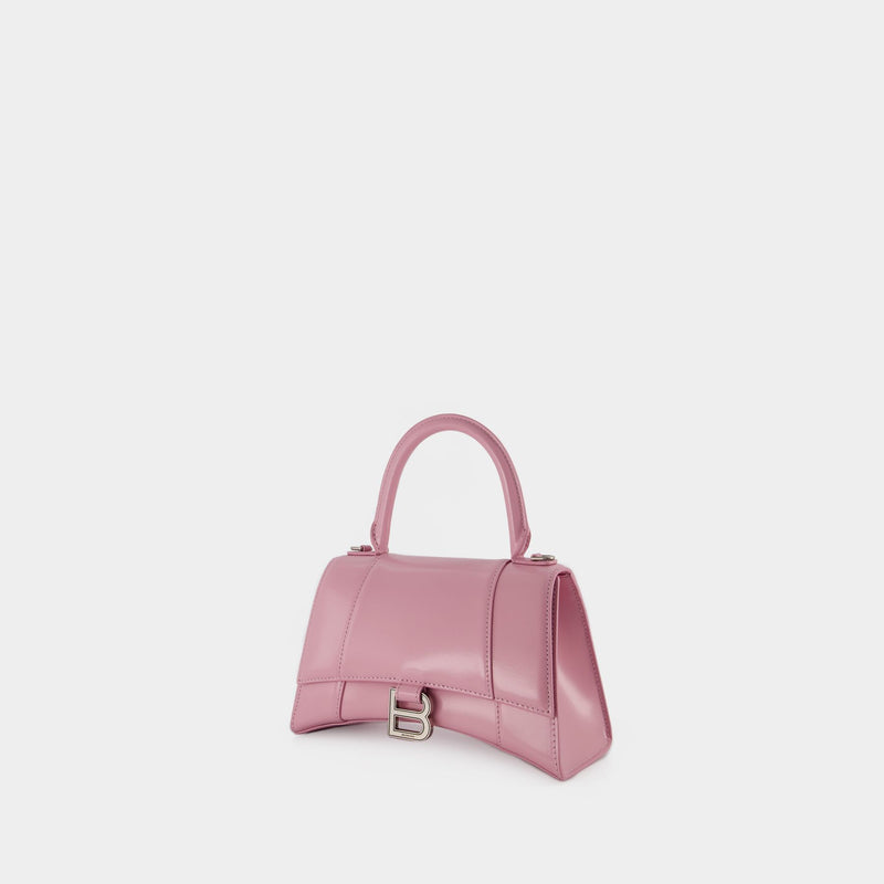 Hourglass S Bag - Balenciaga - Leather - Powder Pink