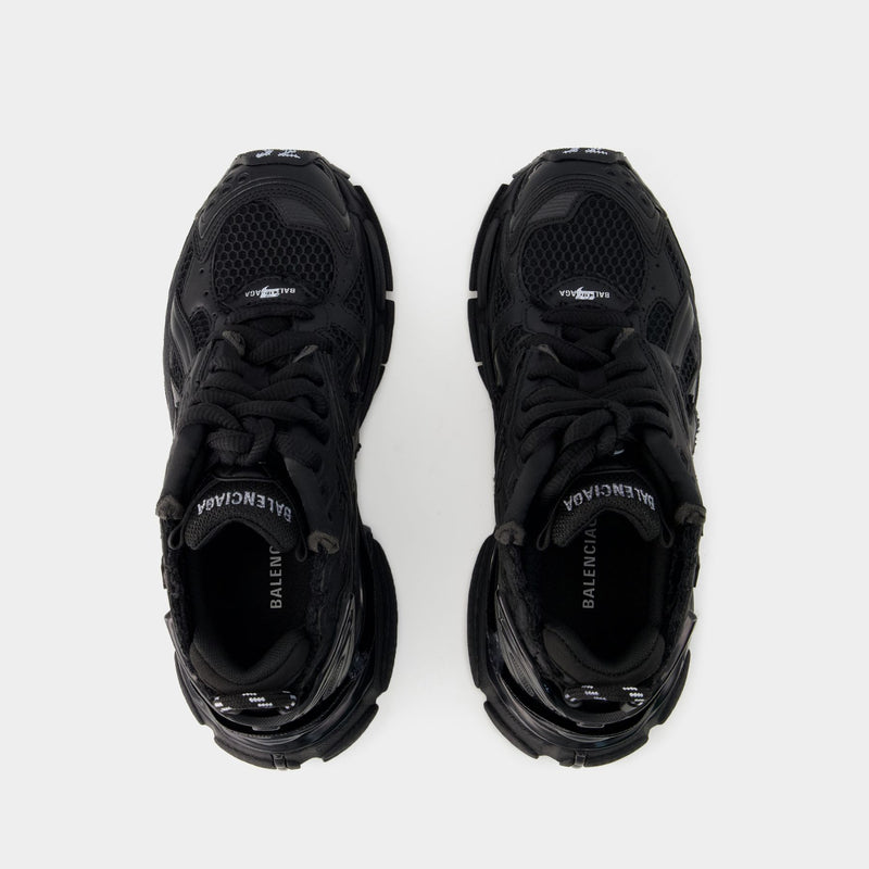 Runner Sneakers - Balenciaga - Mesh - Black Matt