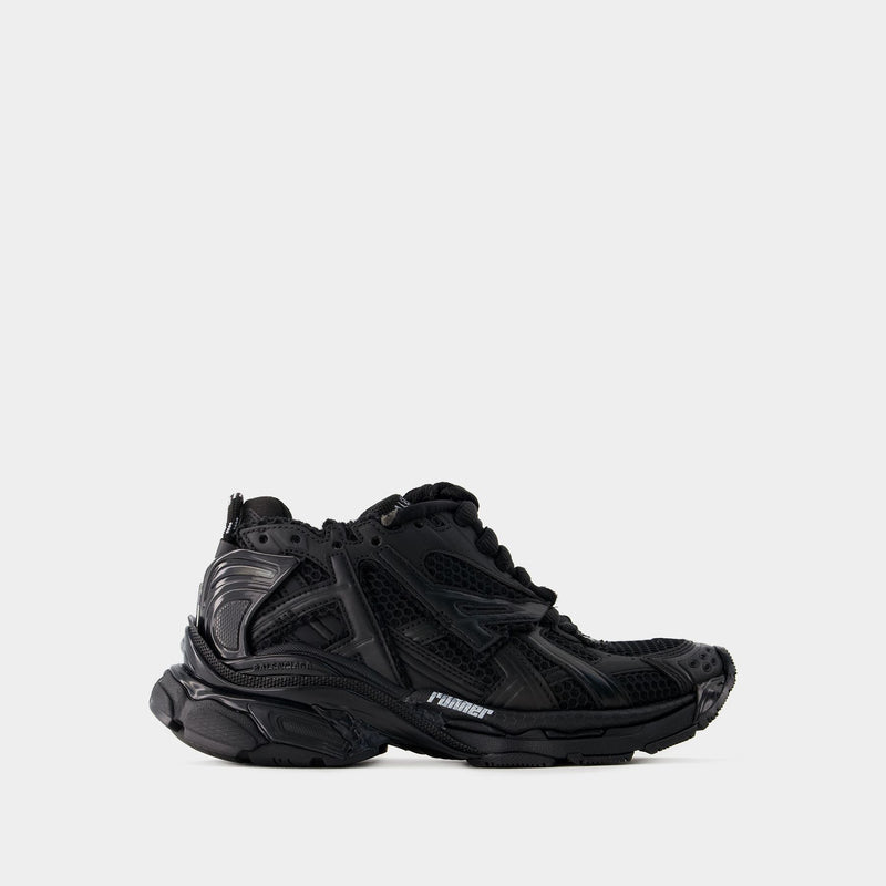 Runner Sneakers - Balenciaga - Mesh - Black Matt