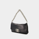 Bb Soft Flap Bag - Balenciaga - Leather - Black