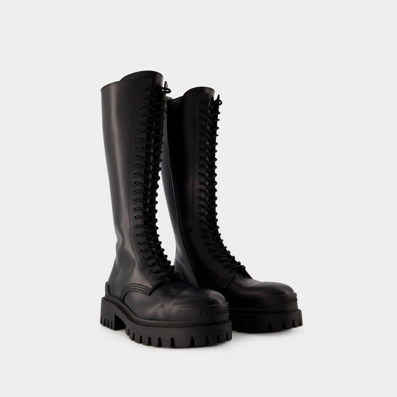 Strike L20 Boots - Balenciaga - Leather - Black