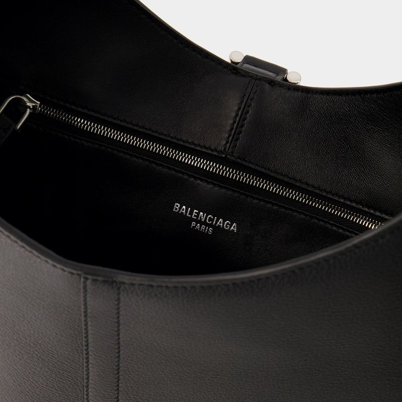 Locker Hobo M Shoulder Bag - Balenciaga - Leather - Black