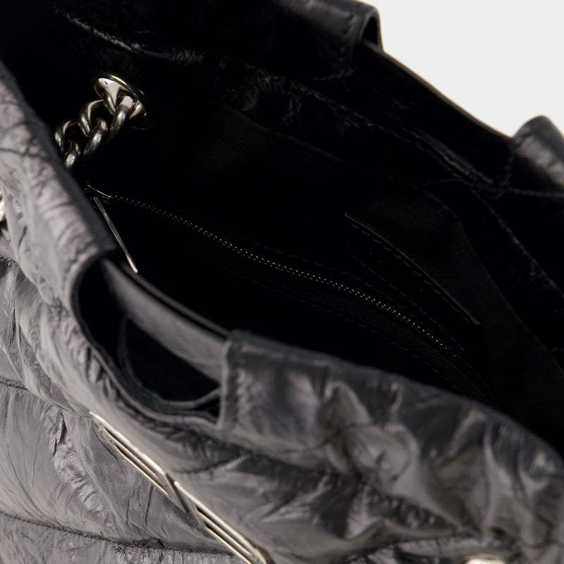 Crush S Shopper Bag - Balenciaga - Leather - Black