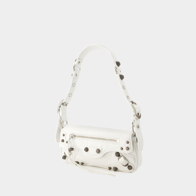 Le Cagole Sling Xs Shoulder Bag - Balenciaga - Leather - Optic White