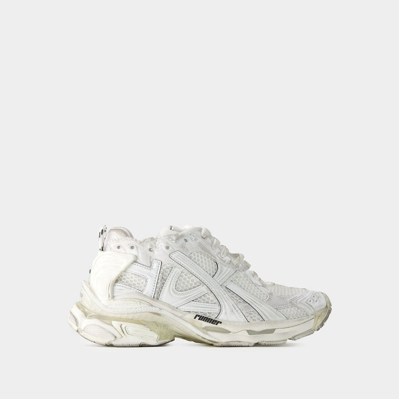 Runner Sneakers - Balenciaga - Mesh - White