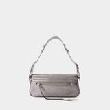 Le Cagole Sling S Shoulder Bag - Balenciaga - Leather - Silver