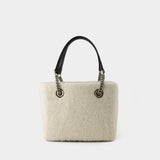 Duty Free S Shopper Bag - Balenciaga - Fake Fur - Beige