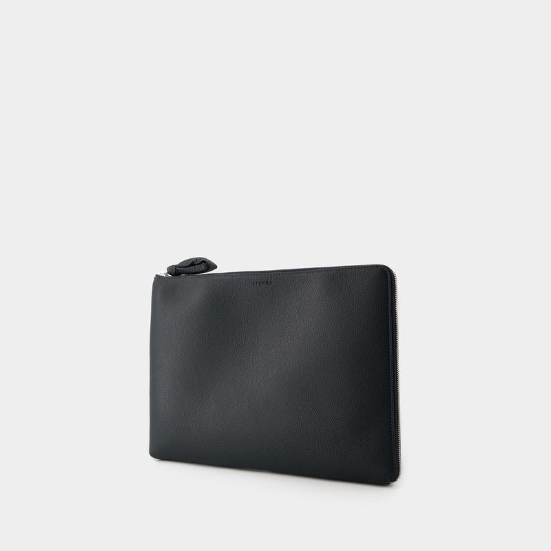 Document Holder - Lemaire - Leather - Midnight Green